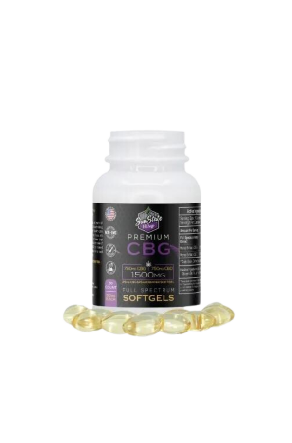 Sunstate Hemp CBG:CBD 25mg Softgels 30count
