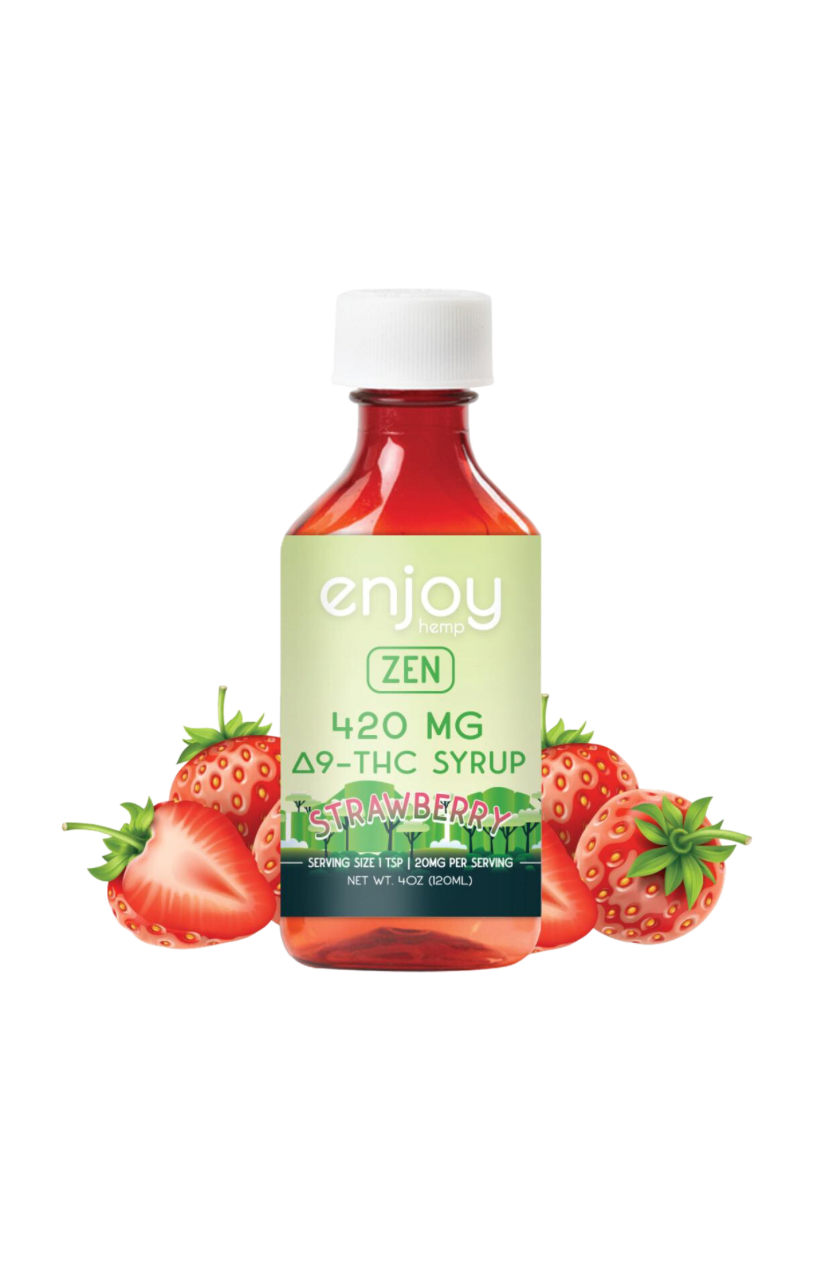 Enjoy Hemp D9 THC 420mg Hybrid Strawberry BLISS Syrup BOTANICANNA enjoy-hemp-d9-thc-420mg-hybrid-strawberry-bliss-syrup-botanicanna