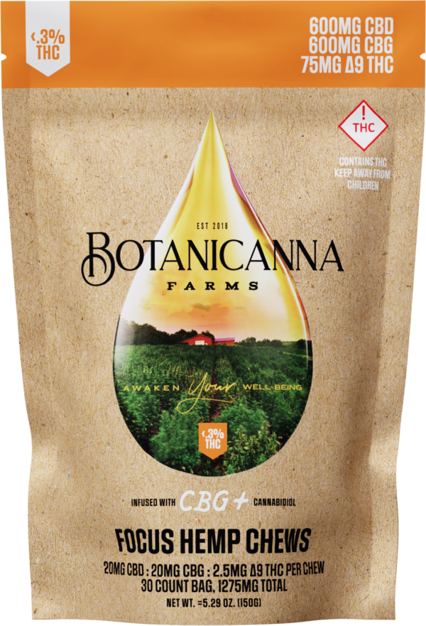 Botanicanna 20mg Focus Chews 30ct CBG+