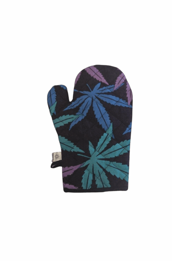 Cannabis Night Leaf Pot Holder Oven Mitt