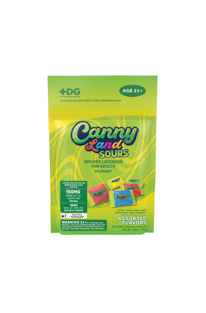 Canny Land D9:CBD 100mg:50mg SOUR Lozenges