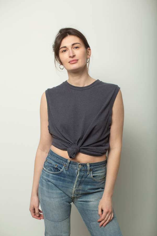 50% OFF Jungmaven Hemp Malibu Muscle Tee - Diesel Gray