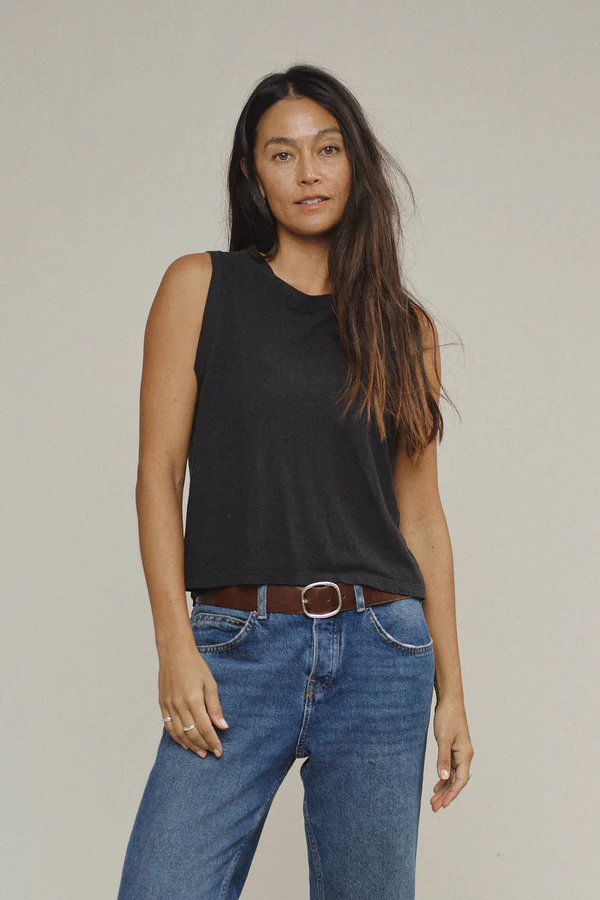 50% OFF Jungmaven Hemp Malibu Muscle Tee - Black