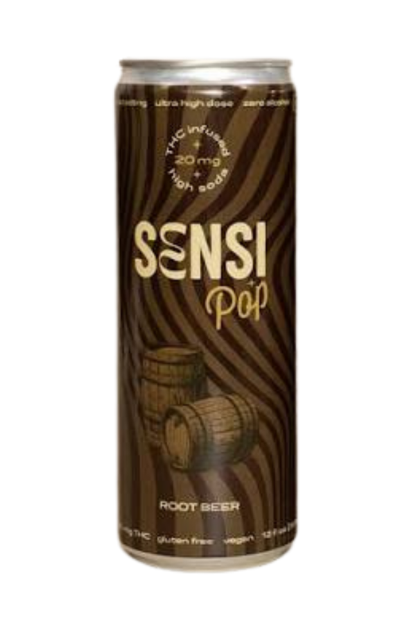 25% OFF Sensi D9 THC 50mg Root Beer Soda